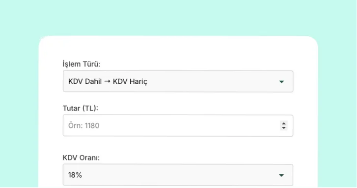 KDV Hesaplama Aracı