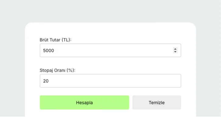 Stopaj Hesaplama Aracı