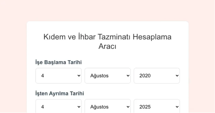 Tazminat Hesaplama Aracı